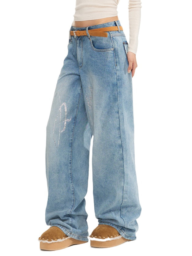 Classic Wide-Leg Denim Pants