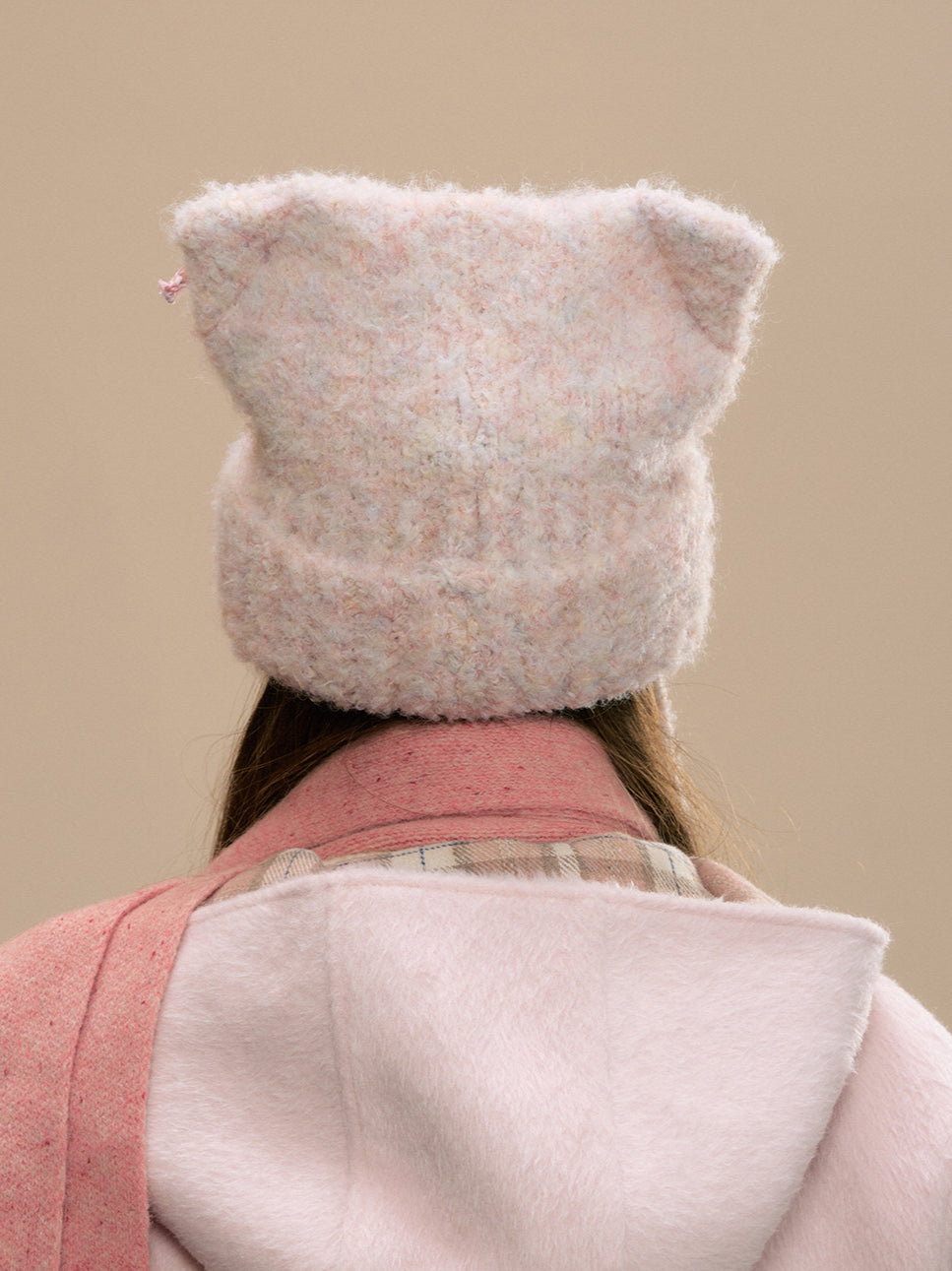 Pink Cat Ear Knit Hat