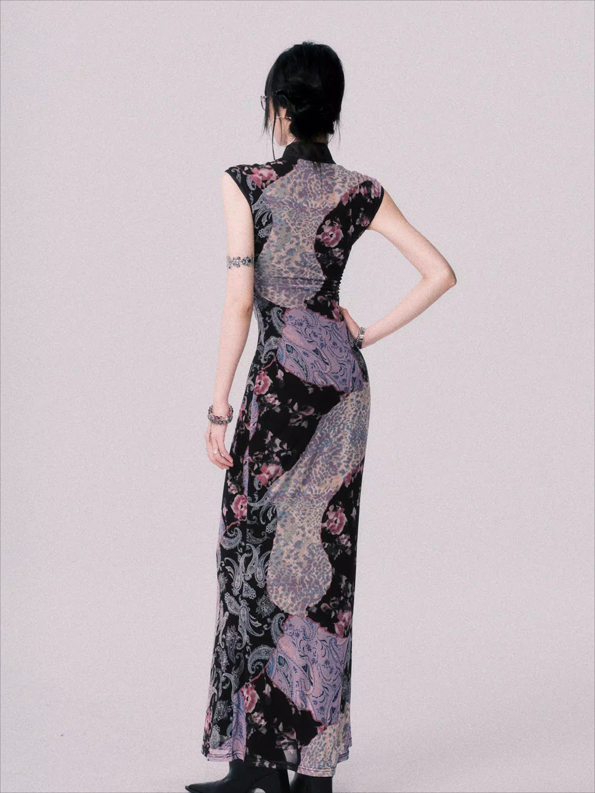 Mesh New Chinese-Style Cheongsam Dress