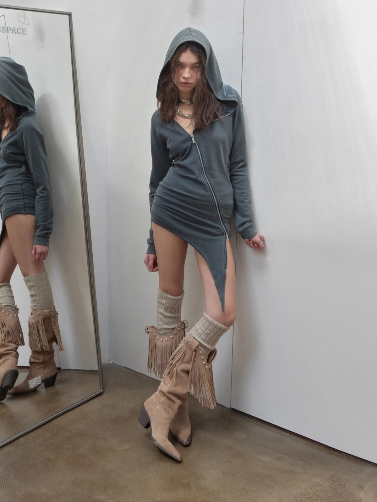 Wool Blend Over-the-Knee Slouchy Socks