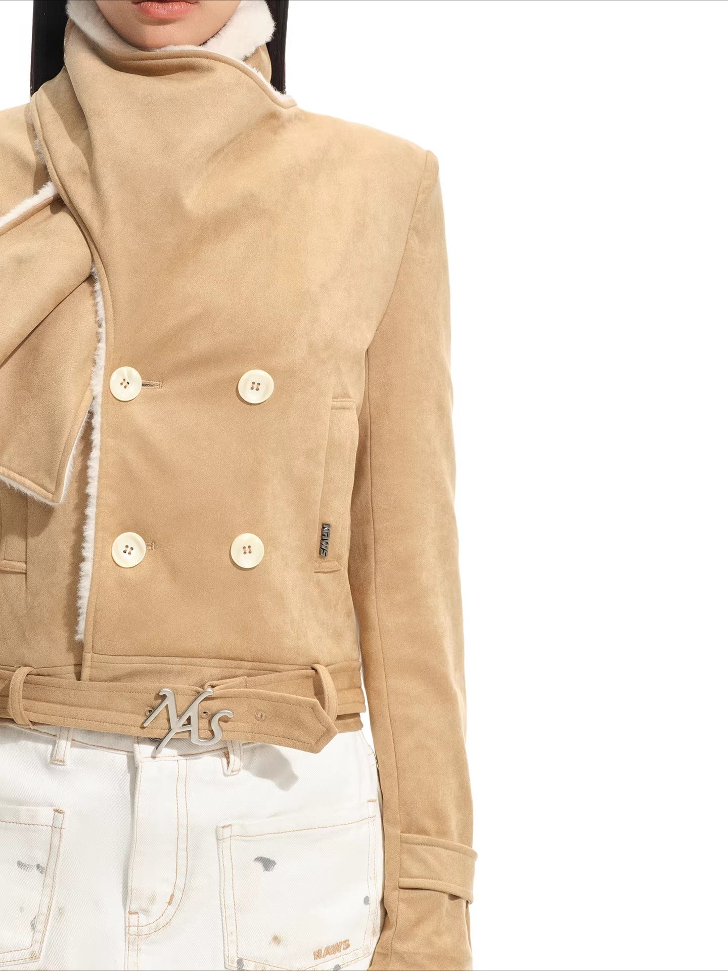 Maddie Shawl Faux Shearling Jacket