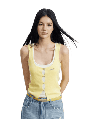 Layered Illusion Knit U-Neck Tank Top