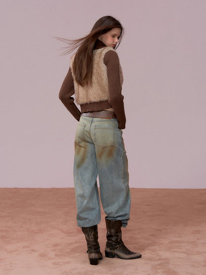 Heavyweight Knit Cropped Jacket