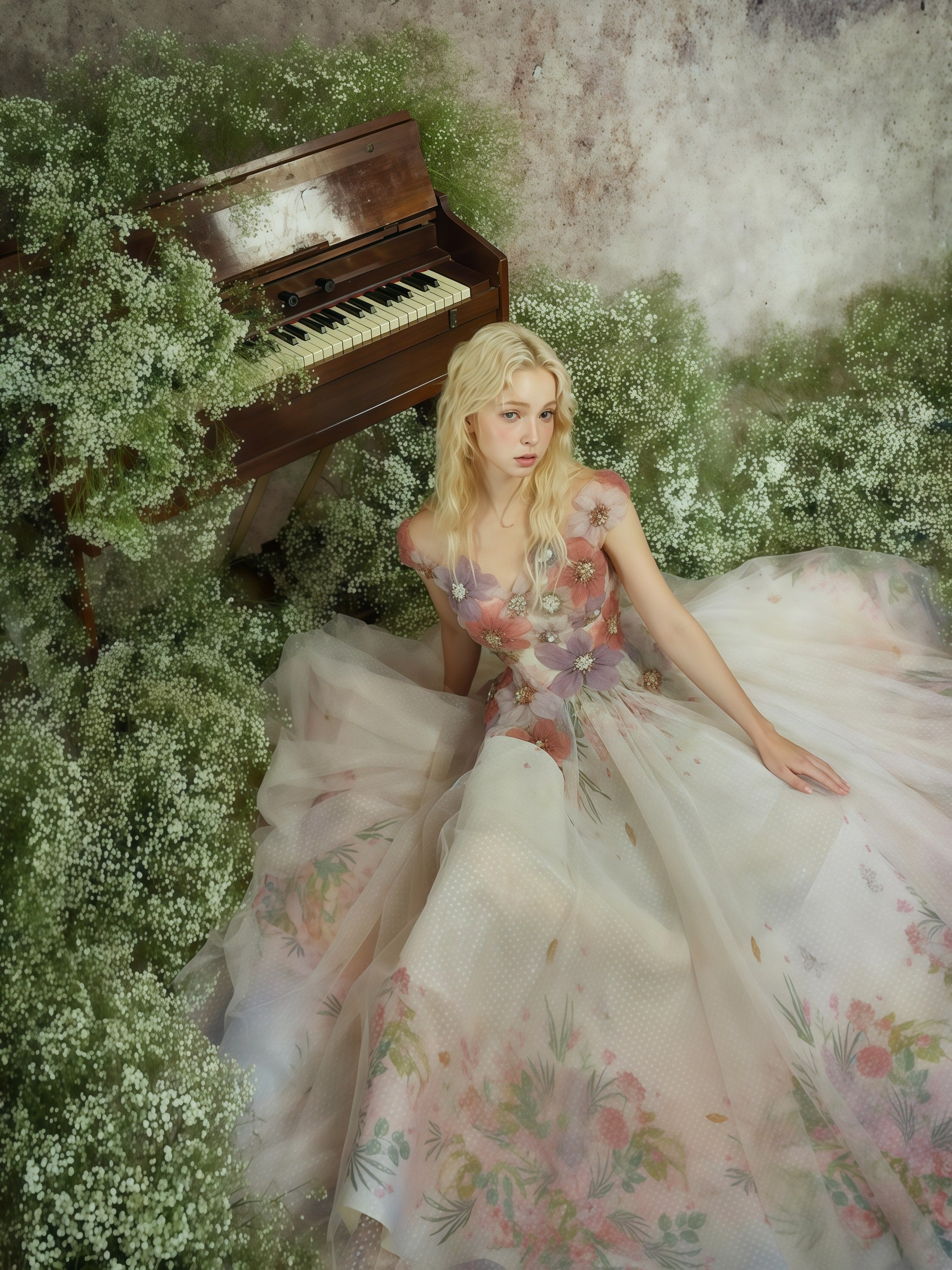 Peninsula Rose Embellished Ball Gown