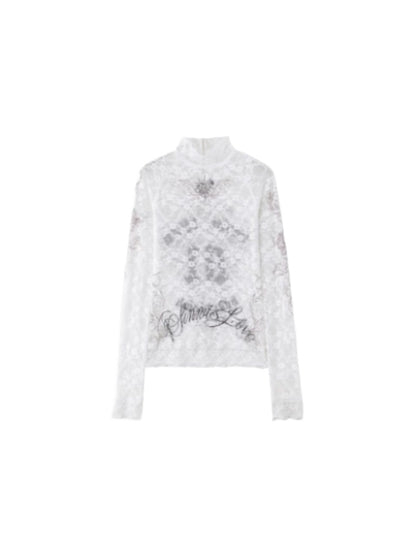 Printed Lace Base Layer Blouse