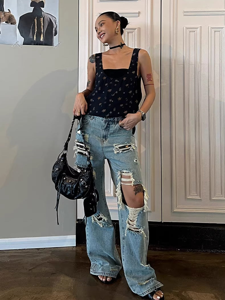 Relaxed Sleeveless Mid-Length Tank Top