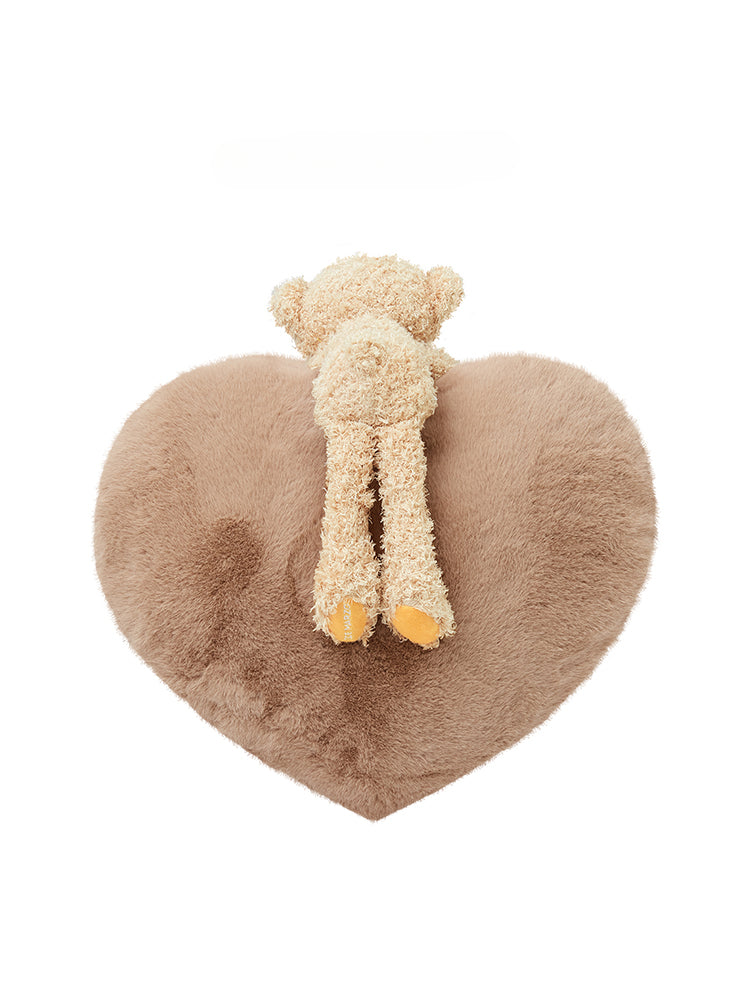 Bear Heart Plush Pillow