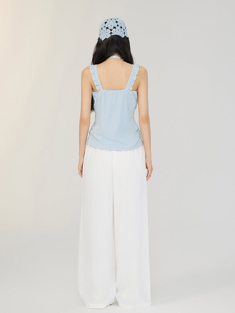 Cool and Drapey Ice Silk Wide-Leg Pants - CHINASQUAD