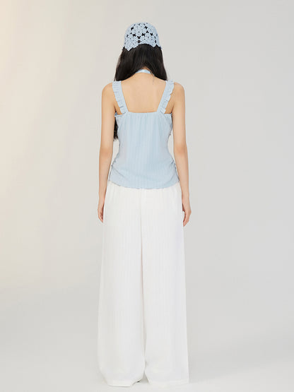 Cool and Drapey Ice Silk Wide-Leg Pants - CHINASQUAD