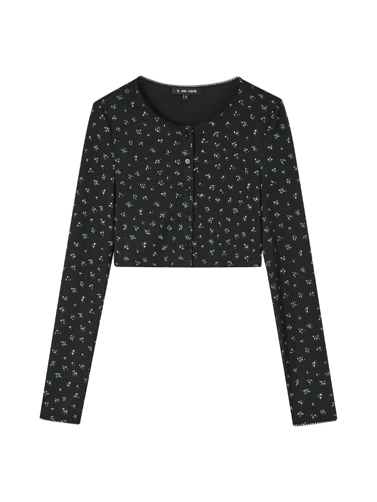 Dropped Shoulder Floral Knit Dress &amp; Cardigan Set