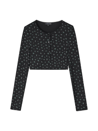Dropped Shoulder Floral Knit Dress &amp; Cardigan Set