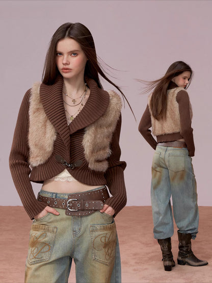 Heavyweight Knit Cropped Jacket