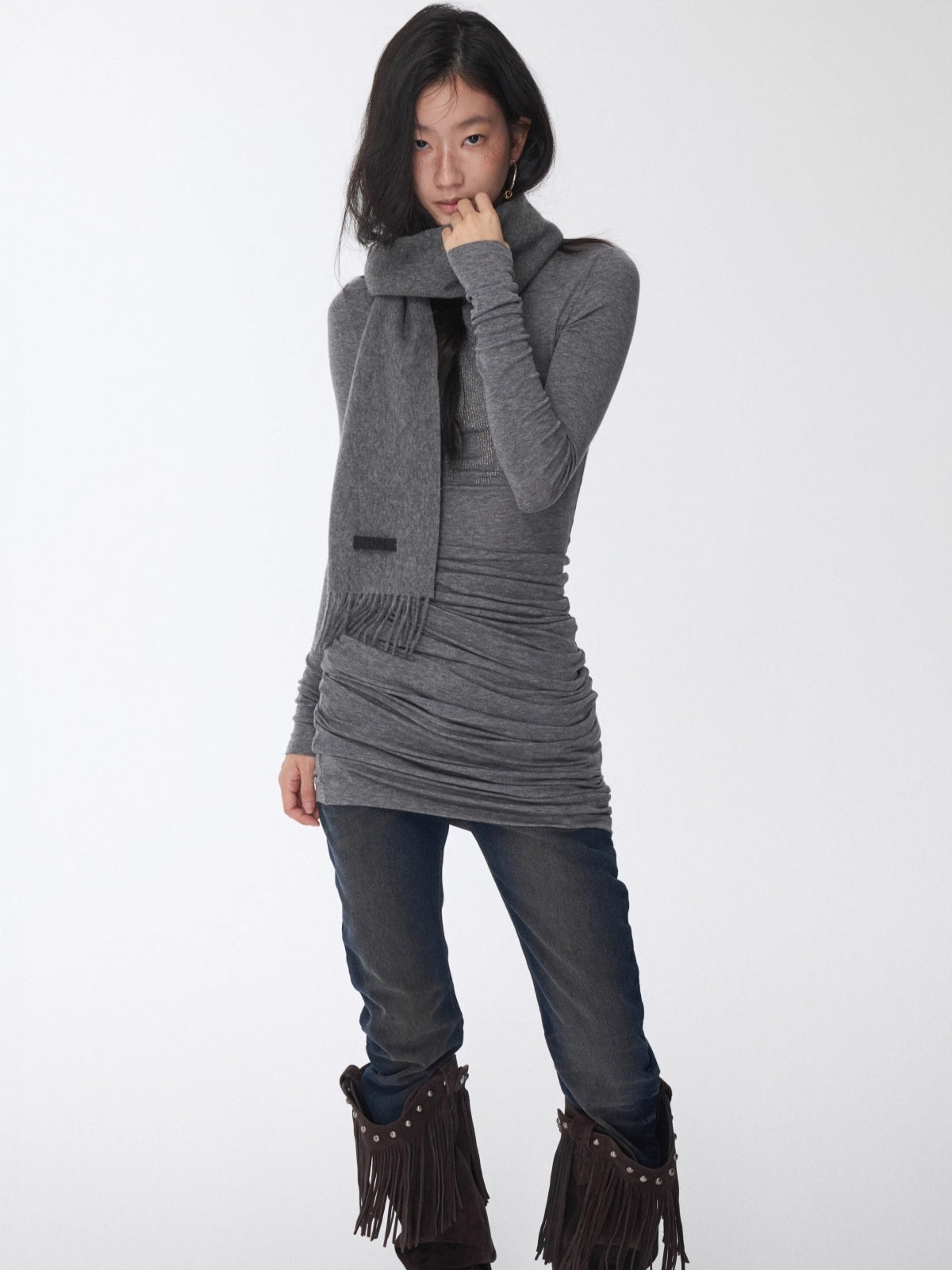 Crystal-Embellished Turtleneck