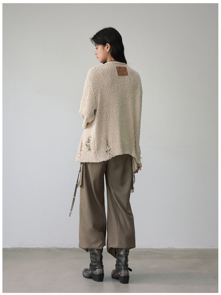 Loose Ripped Cardigan - CHINASQUAD