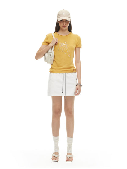 Matisse Drawstring A-Line Mini Skirt