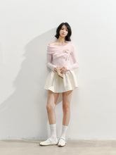 Asymmetric Shoulder Voluminous Ruched T-Shirt - CHINASQUAD