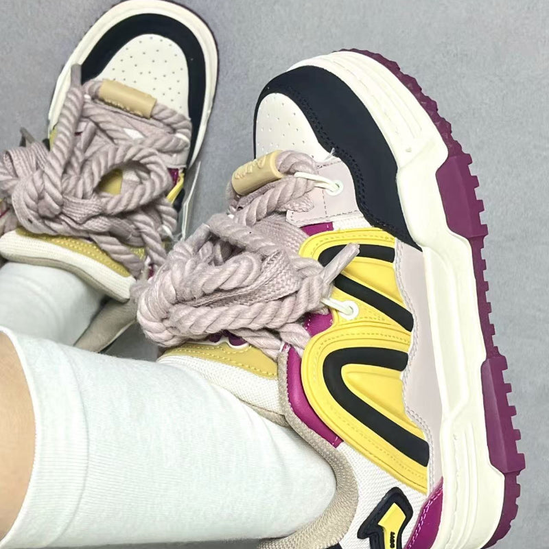 Turmeric Purple Chunky Casual Sneakers