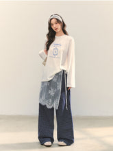 Plaid Color-block Waist Spliced Straight Pants - CHINASQUAD