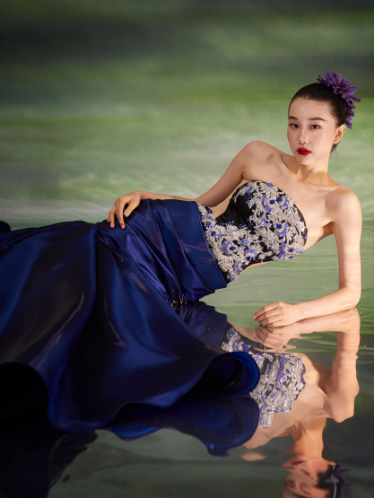 Midnight Bloom Gown
