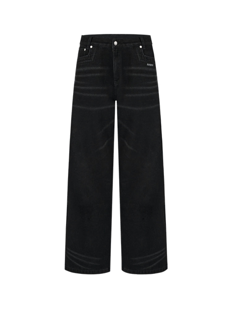 Vintage Low-Waist Loose Straight-Leg Pants