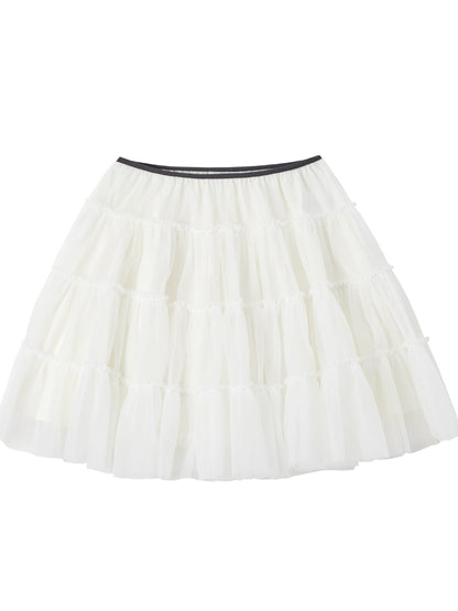 White Tulle Puffy Skirt