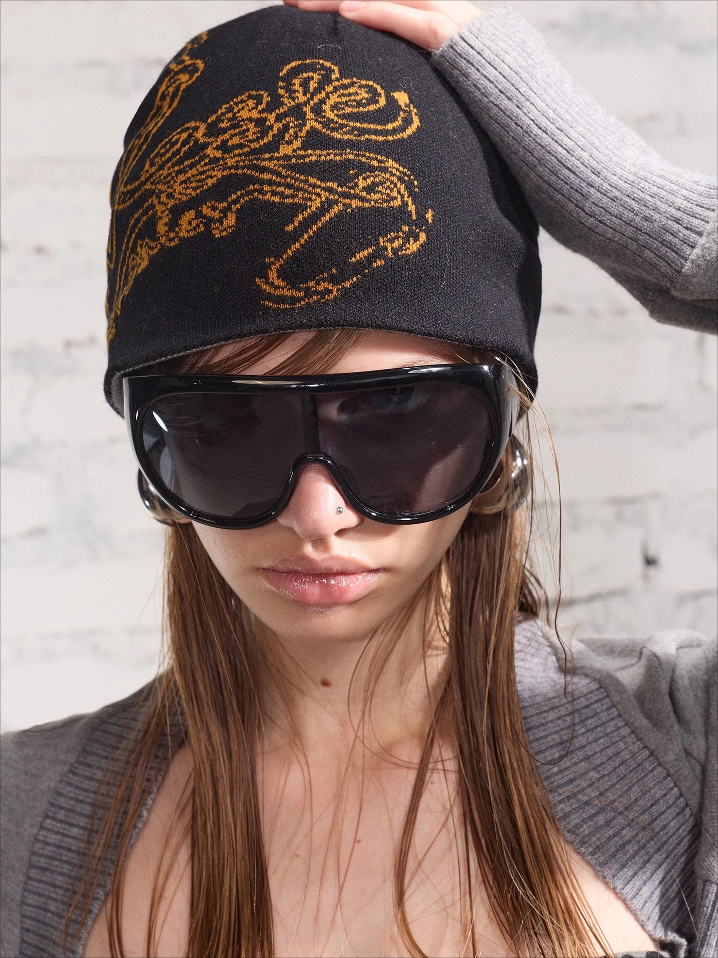 Dual-Tone Reversible Wool Knit Beanie