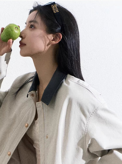 Vintage Intellectual-Style Relaxed Short Jacket