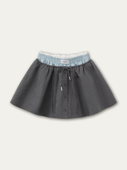 Romantic College Two-piece Mini Skirt - CHINASQUAD