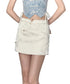 Black & White Button-up A-line Skirt - CHINASQUAD