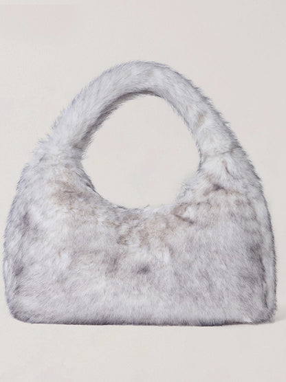 Cross Relic Faux Fur Stone Bag