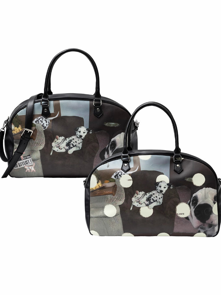 Classic Cat &amp; Dog Boston Handbag - CHINASQUAD