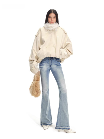 Faux Shearling Suede Jacket