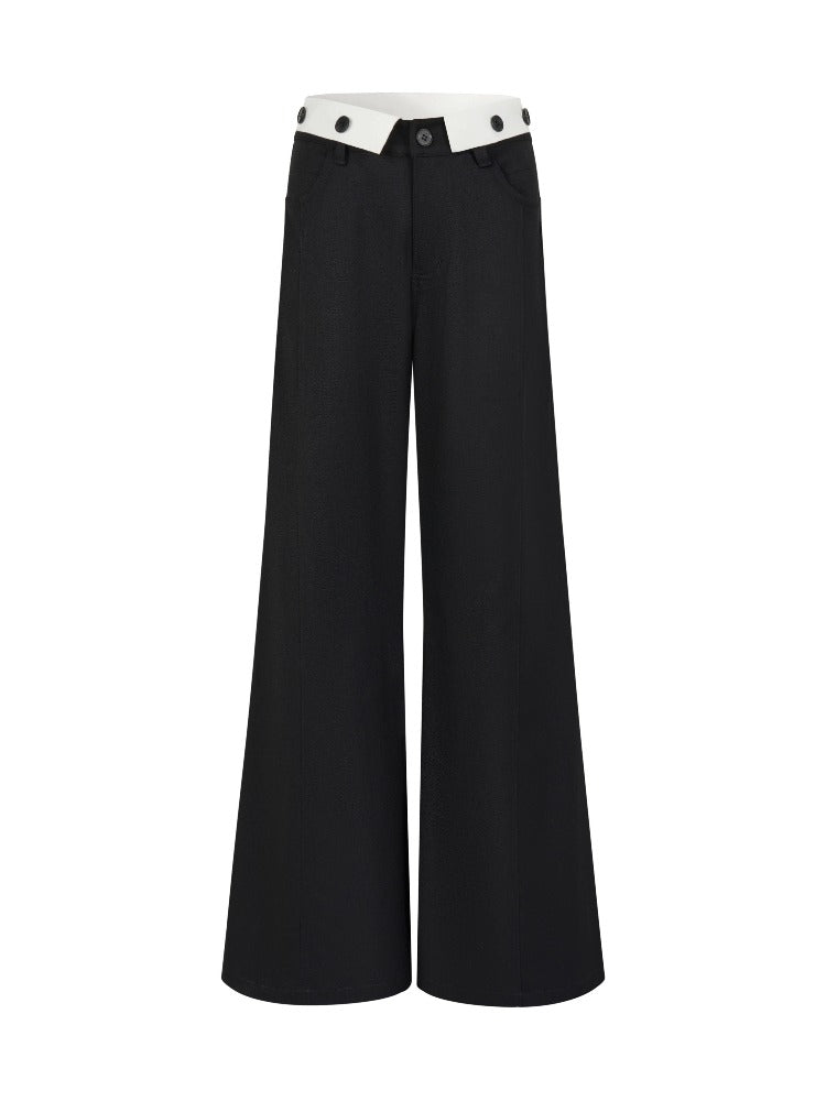 Low-Waist Wide-Leg Trousers