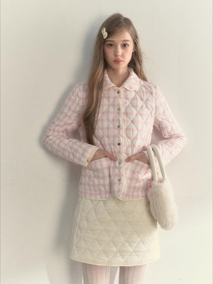 Reversible Quilted Doll Collar Jacket &amp; Skirt Set