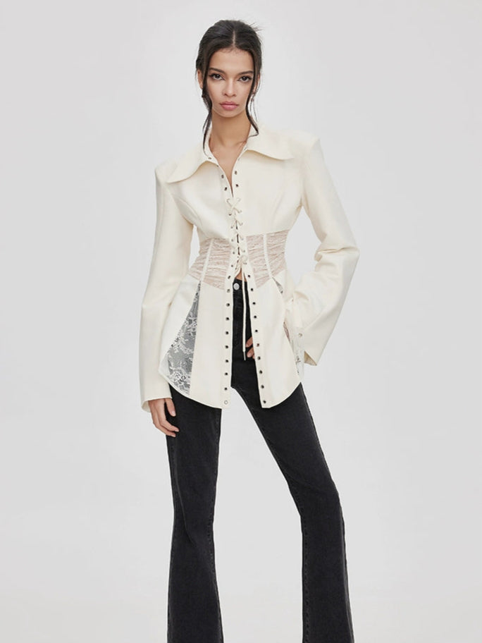 Chiara Lace-Up Professional Blazer