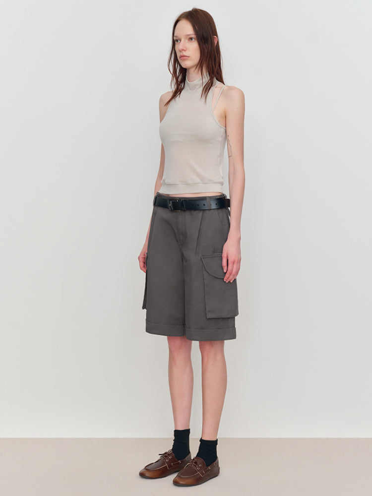 Cargo Pocket Low-Rise Shorts - CHINASQUAD