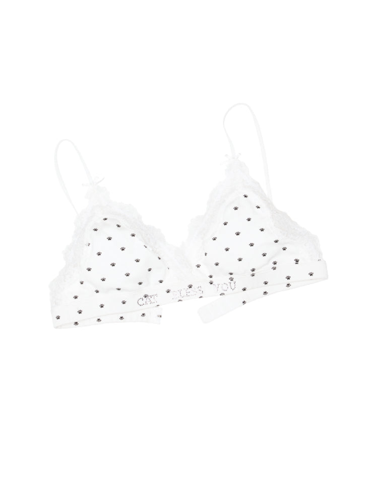 Cat Paw Triangle Bra &amp; Pant Set