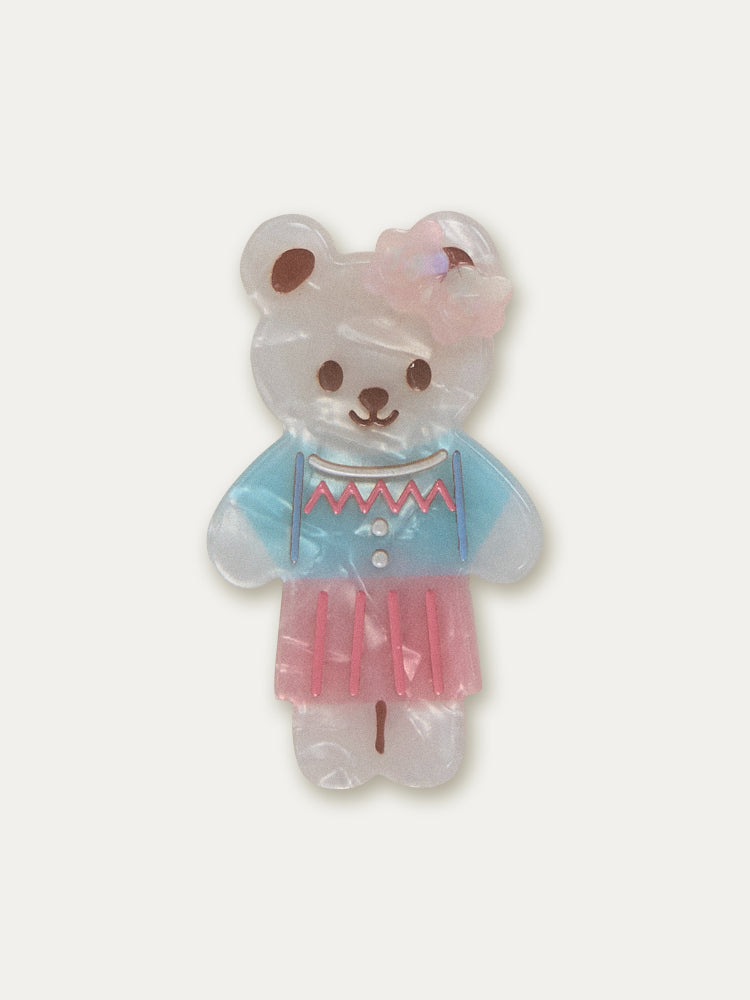 Acrylic Spring Bear Hairpin