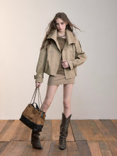 Stand-Collar Pleated Trench Jacket - CHINASQUAD