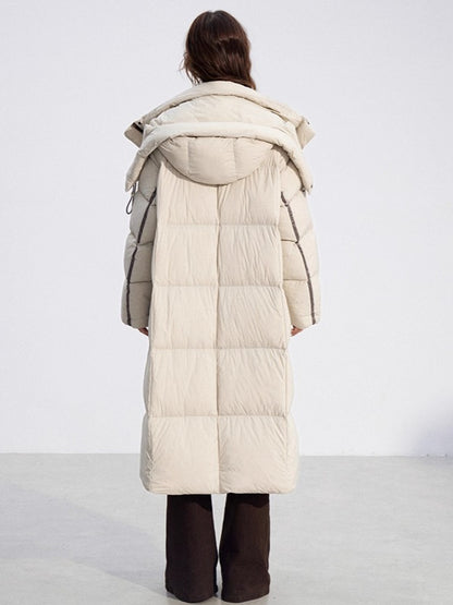 Down Hooded Longline Puffer Coat