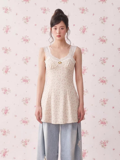 Vintage Leopard Lace Slip A-Line Mini Dress