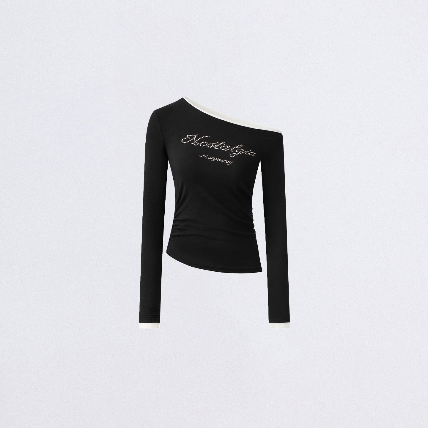 Rhinestone Embellished Slim-Fit T-Shirt