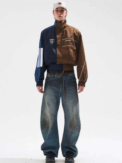 Yin-Yang Contrast Sports Short Jacket