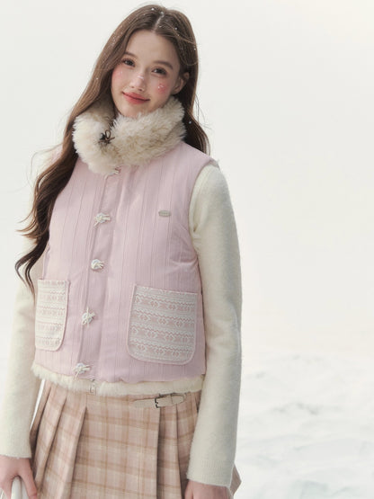 Reversible Vintage Faux-Fur Vest