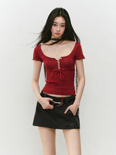 Bowknot Lyocell Knit T-shirt - CHINASQUAD