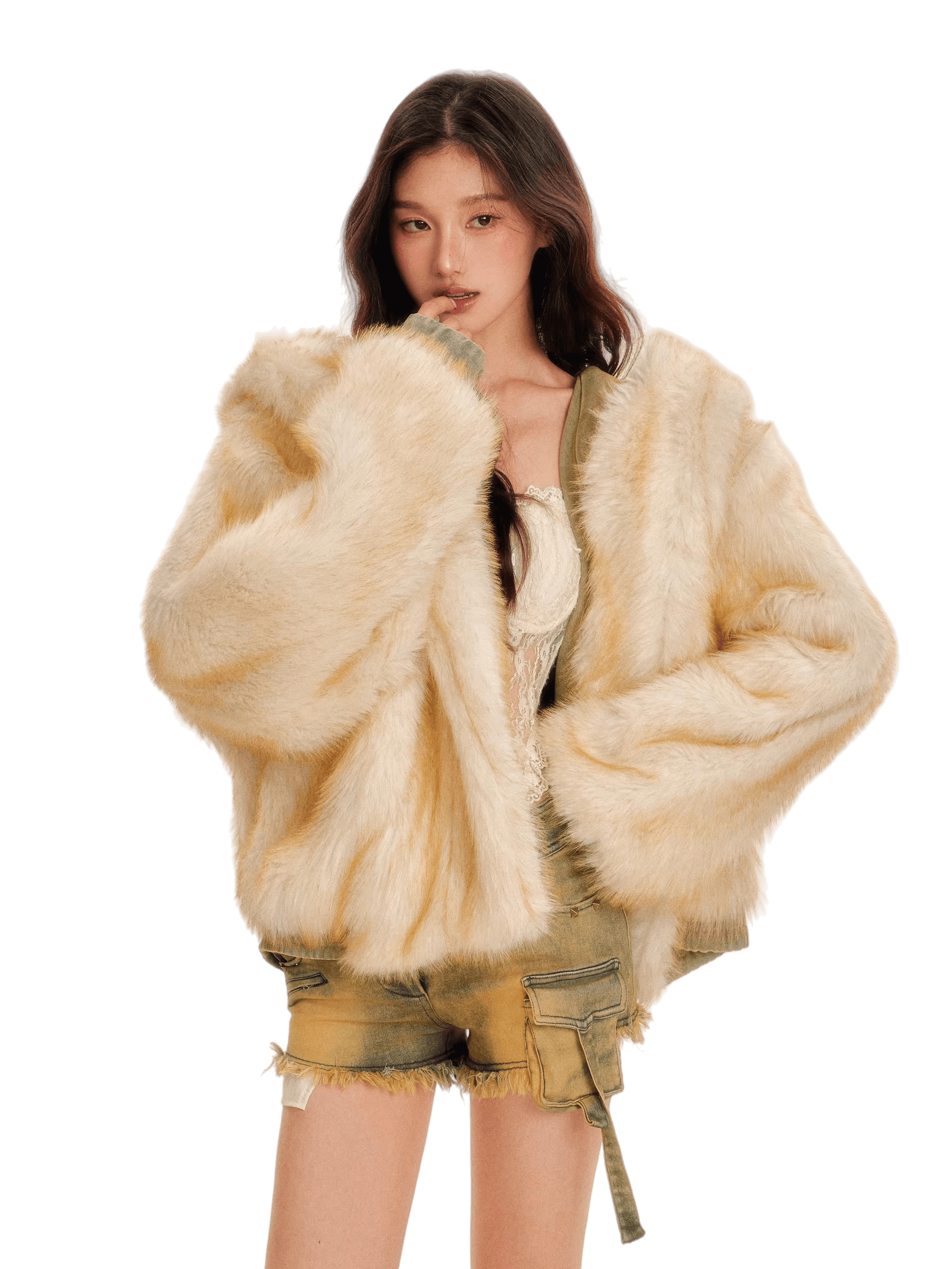 Reversible Eco-Faux Fur Denim Jacket