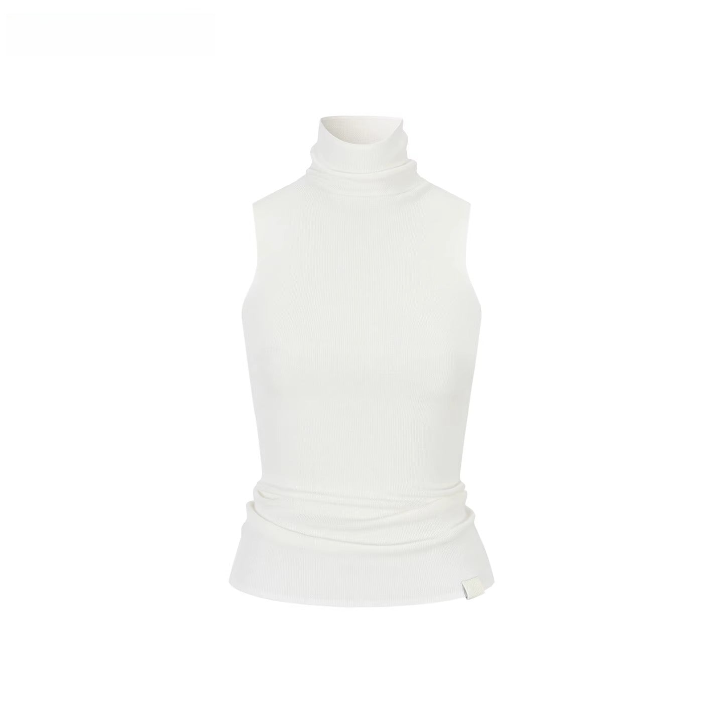 Sleeveless Silk-Blend Fitted Vest