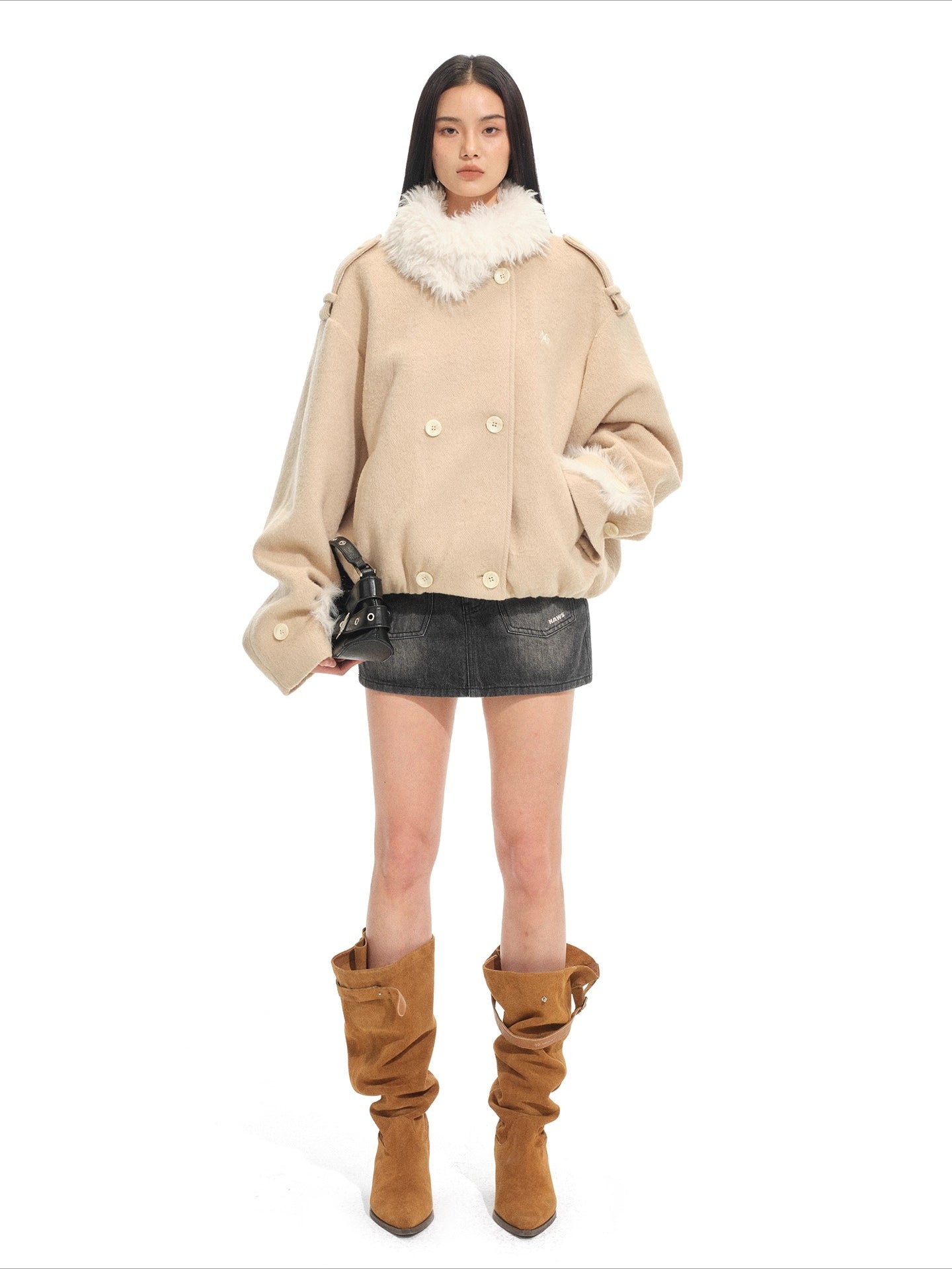 Polar Sculpted Wool-Blend Jacket