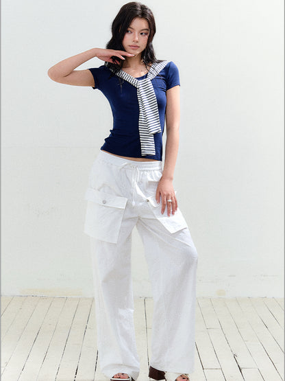 Sailor Collar Waist Tee