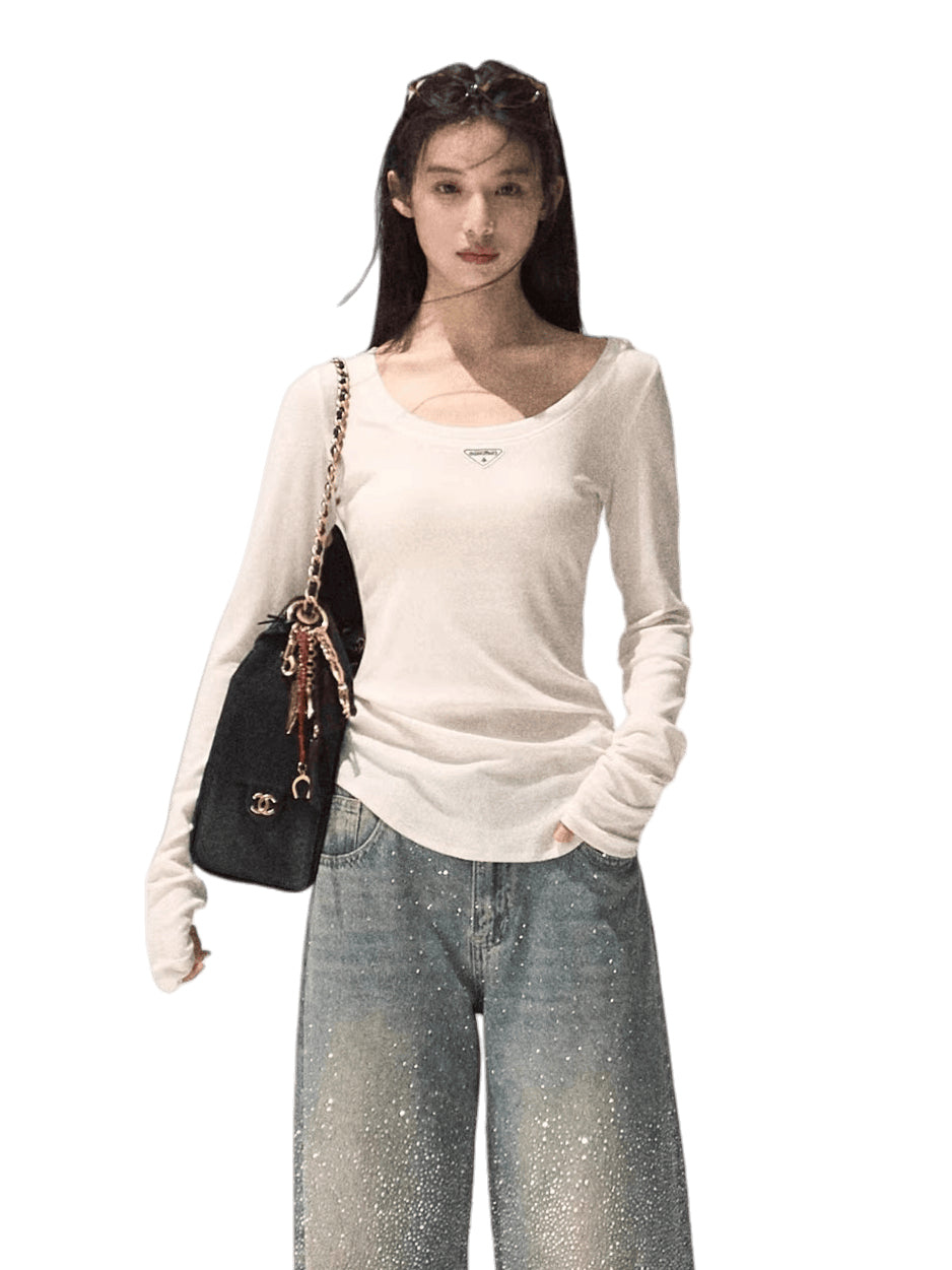 Wool Slim-Fit Long-Sleeve Base Knit T-Shirt